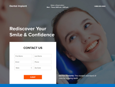 Dental implants landing page