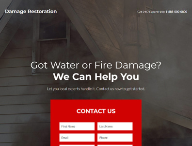 Damage restoration landing page best landing page damage restoration damage restoration landing page fire damage landing page landing page design responsive landing page responsive landing page design storm damage water damage