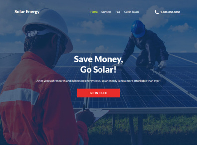 Affordable solar energy website responsivewebsite solar solarsystem solarwebsite websitedesign