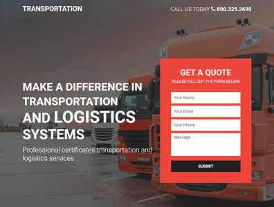 Transportation landing page best landing page landing page landing page design responsive landing page responsive landing page design transportation transportationlandingpage transportationservice