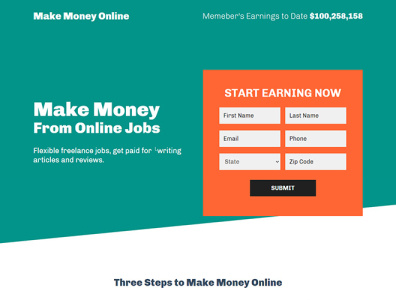 Make money online best landing page landing page landingpage makemoney moneyonline responsive landing page workfromhome