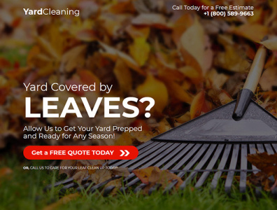 Yard cleaning service landing pa best landing page cleaningservice landing page landing page design professionalcleaningservice responsive landing page responsive landing page design yard yardcleaning