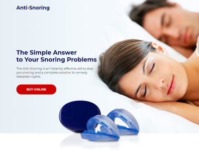 Anti snoring landing page