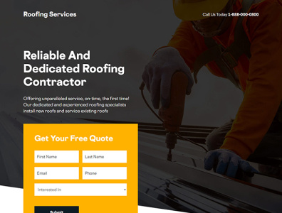 Roofing Contractor Responsive Landing Page