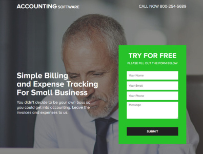 Accounting software free trial accounting landing page responsive landing page software tracking