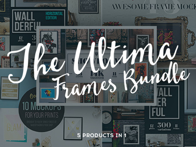 The Ultima Frames Bundle: 15K+ Mockups Variations frames mockups photographs photos prints psd redesign shapes textures wood