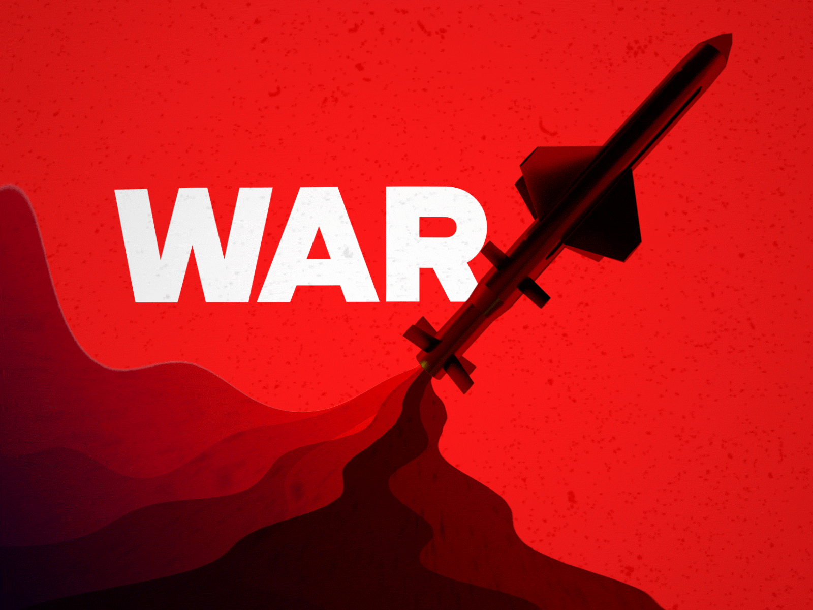 War. Rocket 3d animation black cinema4d gif grunge low fps millitary red rocket war warzone wave warp