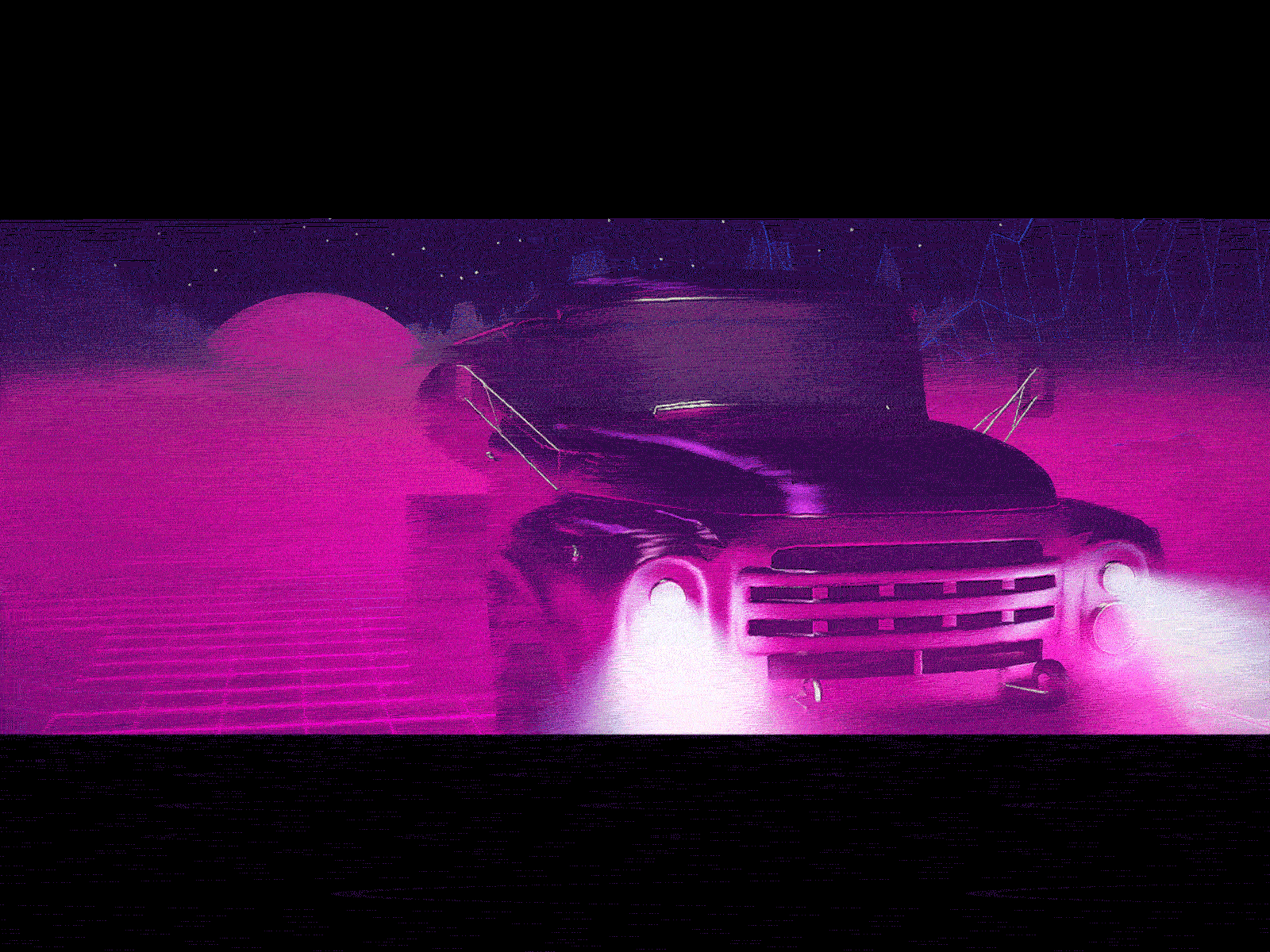 ZIL - 130 3d 3d animation animation blue car cinema4d game gif pink soviet truck zil