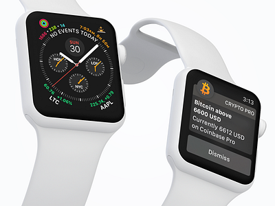 Crypto Pro™️ Apple Watch Promo apple watch bitcoin complication crypto ethereum litecoin notification series 4