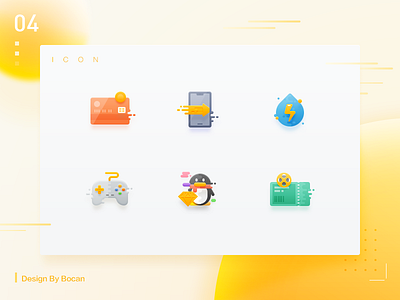 Icon Design game icon movies repay top up transfer utilities