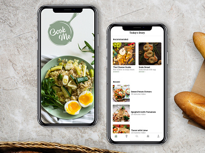 Cook Me - Recipe App - Spice Up Your Cooking app clean design cooking app design food app food app ui ios design minimal mobile app design recipe app sketch ui ux