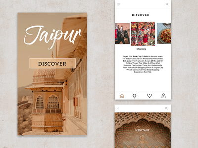 Tourist Mobile App app culture design heritage india jaipur mobile app pink city rajasthan tourist tourist app ui uidesign ux