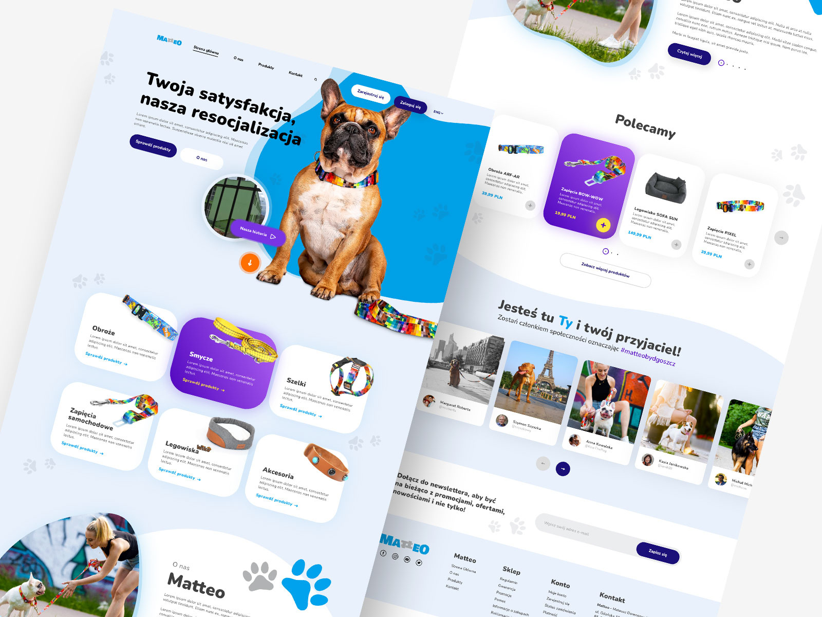 Web Design - Matteo Collars by Dariusz Szyburski on Dribbble