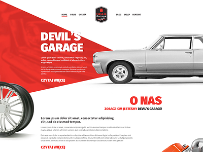 Web Design - Devils Garage car creative garage onepage photoshop ui ux web webdesign website