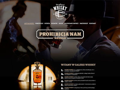 Web Design - Gallery of Whisky - Bydgoszcz bydgoszcz creative photoshop ui ux web webdesign website whiskey whisky