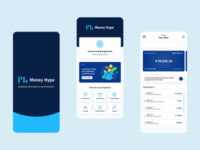 Money Hype Banking App | UI Concept bank app ui fintech app ui money hype ui design