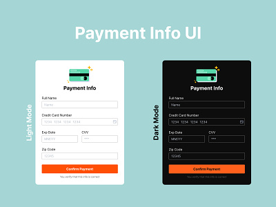 Payment Info UI | Figma Auto Layout