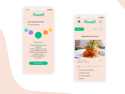 Mmmatch App aftereffects animation application digital food app illustration interface motion design ui ux