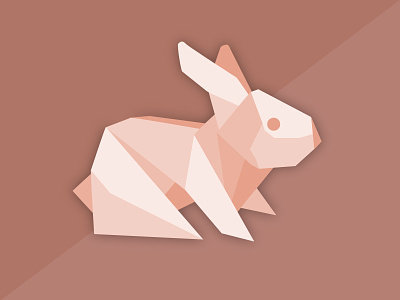 Origami Brown Rabbit bunny easter origami rabbit
