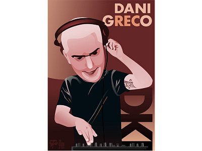 Dani Greco art caricature flyer poster the son of toza vector