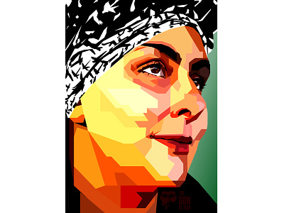 The Wife Of SOT pop art portrait poster the son of toza vector wpap
