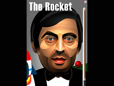 Ronnie "The Rocket" pop art poster rocket ronnie osullivan snooker the son of toza vector