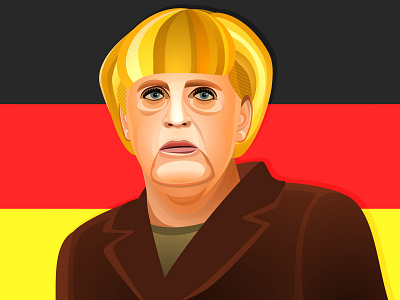 Angela Merkel angela art deutschland digital germany illustration merkel portrait the son of toza vector