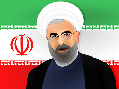 Hassan Rouhani art digital hassan illustration iran portrait rouhani the son of toza vector