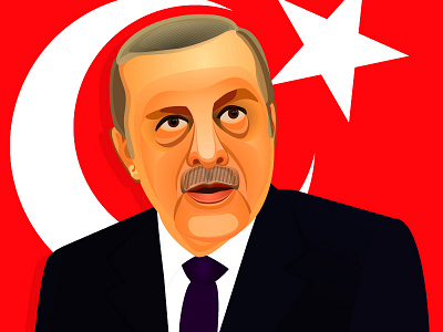 Recep Erdogan art digital illustration portrait recep erdogan the son of toza turkey vector