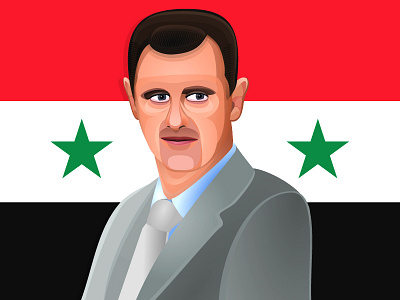 Bashar Al-Assad art bashar al assad digital illustration portrait syria the son of toza vector