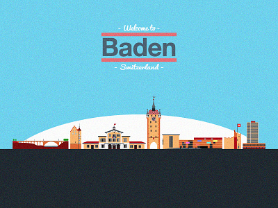 Baden (CH) baden building city flat switzerland the son of toza vector