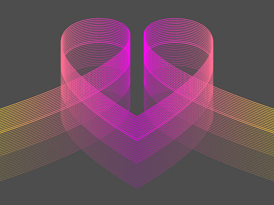 Heart abstract heart lines the son of toza vector