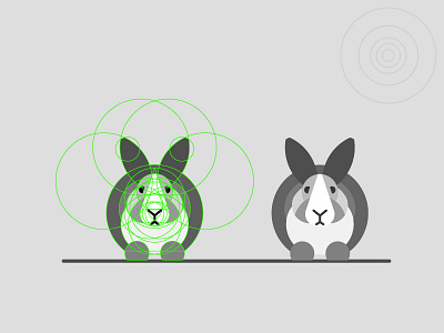 Rabbit animal circles geometry golden rabbit ratio the son of toza vector