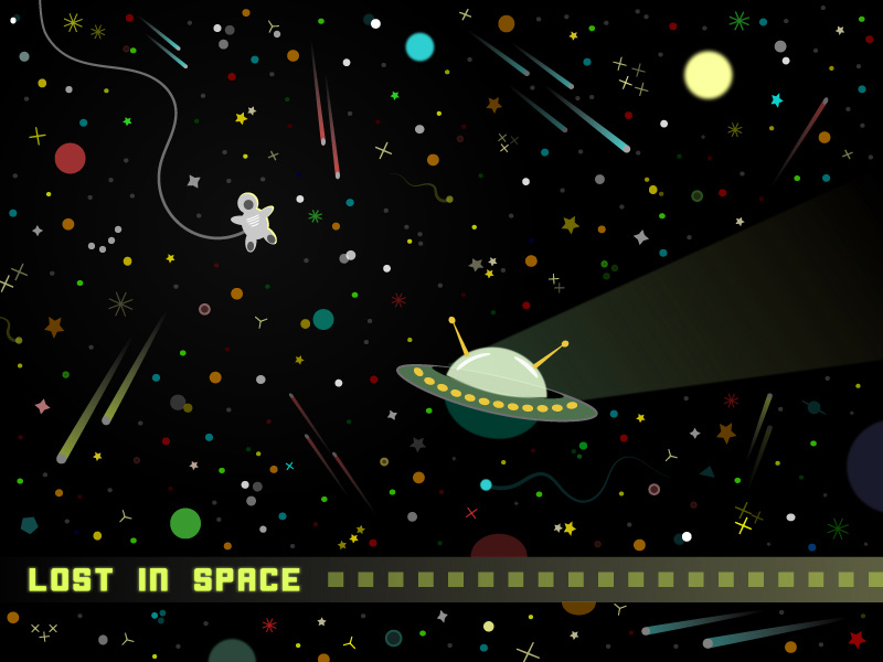 Lost in Space the son of toza alliens ufo vector universe stars astronaut illustration space