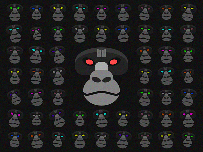 Gorilla Army ape army gorilla illustration logo monkey silverback the son of toza vector