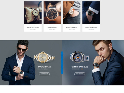 The Luxury Watch | E-Commerce web page branding design ecommerce flat homescreen minimal photoshop typography ui ux watches web