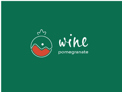 WINE POMEGRANATE brand branding design graphicdesign ideas illustrator logo pomegranate wine