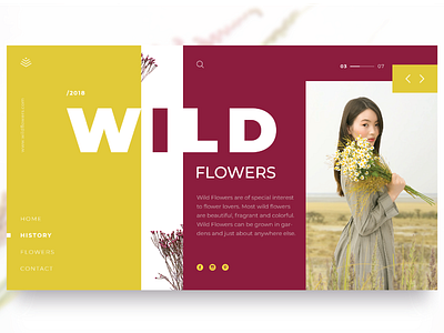 Wild Flowers adobe design flowers icon idea ideas illustrator interface photoshop typography ui userinterfacedesign ux uxui web webdesign webinspirations website wild