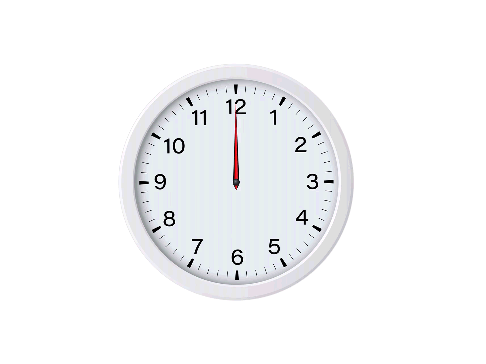 Clock animation alarm animation circle clock dial face hand hour midnight minute mockup office pointer round schedule second seconds time watch white