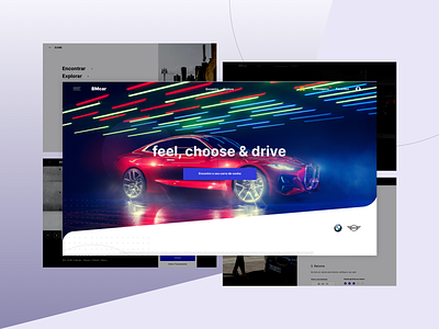 BMcar Homepage automotive bmw car cars design e commerce header heading homepage identity mini cooper store ui uiux ux vehicle web website wheelie wheels