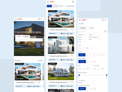 RE/MAX Mobile components design design system filter mobile navigation property real estate realestate realtor search search bar search results styleguide ui uiux ux uxui web design webdesign