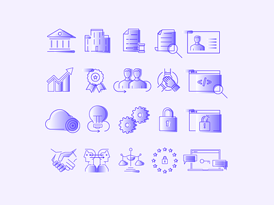 Data Protection Icon Set by Miew app branding icon iconography icons infography miew mobile set uiux web website