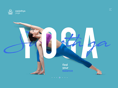 Yoga Dribbble design hero home site ui visual website
