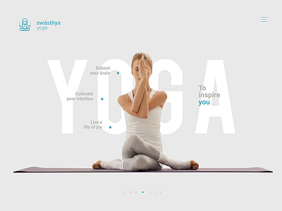 Swásthya Yoga clean design hero home minimal ui ux