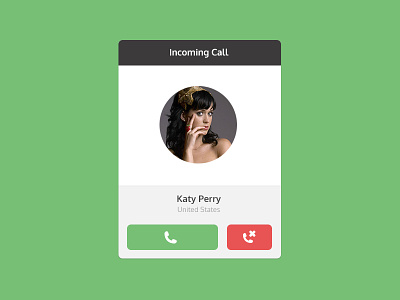 Incoming Call Minimal call flat minimal phone skype ui video