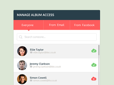 Access manager widget