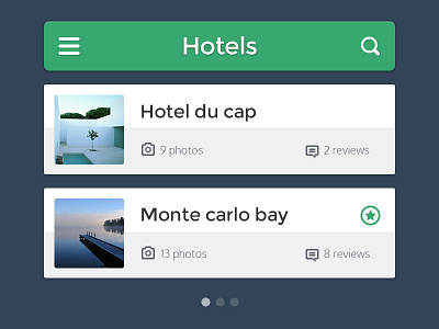 Iphone Ui app flat hotels ios iphone minimal rebound ui