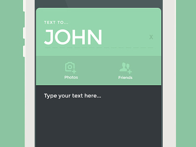 Simple message app app apple chat flat ios iphone message messenger minimal simple text ui ux