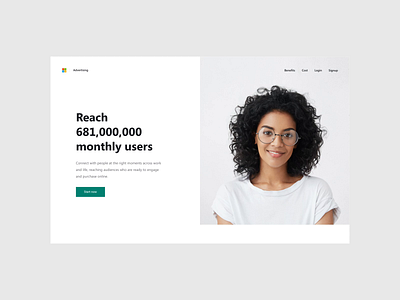 Microsoft | Landing page after effects animation call to action dashboard interactions landing page login minimal platform portal portrait saas sign up simple page startup transitions ui ux video website