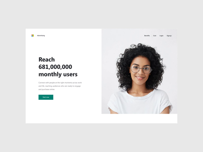 Microsoft | Landing page after effects animation call to action dashboard interactions landing page login minimal platform portal portrait saas sign up simple page startup transitions ui ux video website